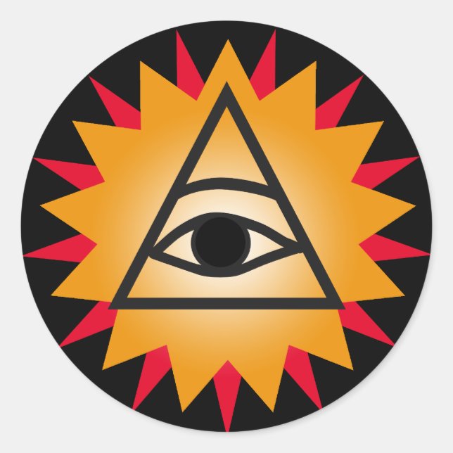 Auge der Vorsehung Runder Aufkleber (Vorderseite)