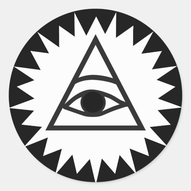 Auge der Vorsehung Runder Aufkleber (Vorderseite)