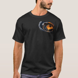 Auge der Welle – Surrealer Hai Ozean Sonnenunterga T-Shirt