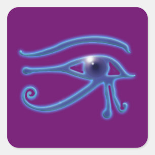 Auge des alten ägyptischen Wadjet-Symbols Quadratischer Aufkleber