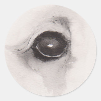 Auge des Bären – Gaze-Kollektion Runder Aufkleber