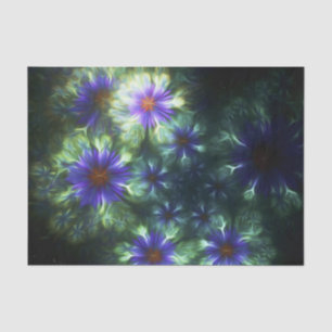 Auge des Blauen Sturms Fraktal Blume Seidenpapier
