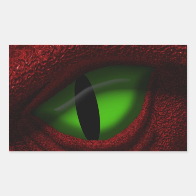 Auge des Drachen Rechteckiger Aufkleber (Vorderseite)