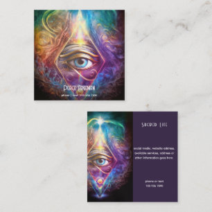 Auge des Erwachens Drittes Auge Design Quadratische Visitenkarte