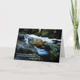 Auge des Felsen, Jefferson Quote Card Karte