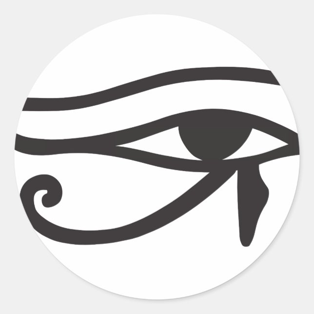 Auge des Horus Ägypter-Symbols Runder Aufkleber (Vorderseite)