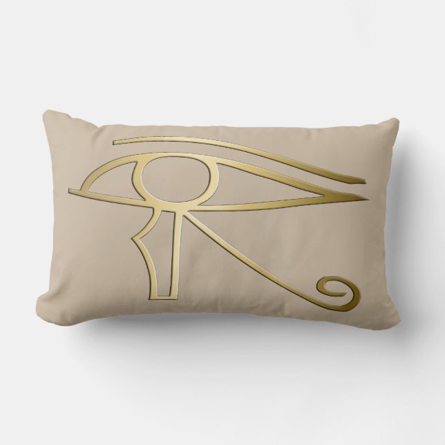 Auge des Horus Ägyptersymbols Lendenkissen (Vorderseite)