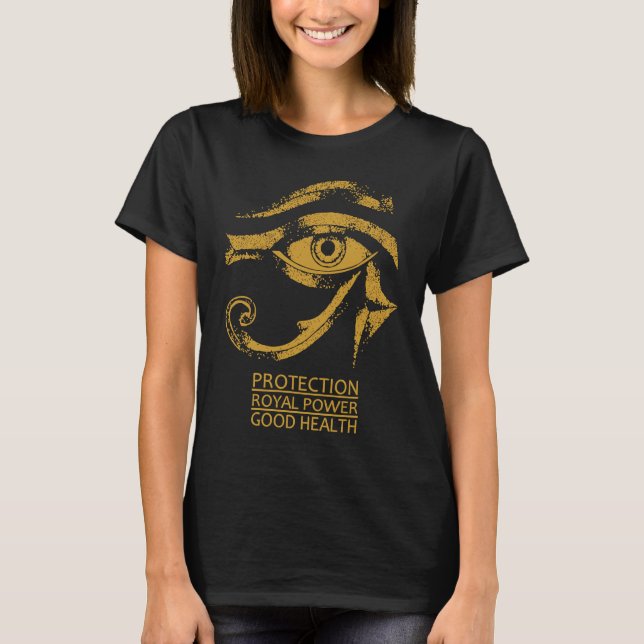 Auge des Horusauges der Ra Bedeutungsvolle Symbole T-Shirt (Vorderseite)