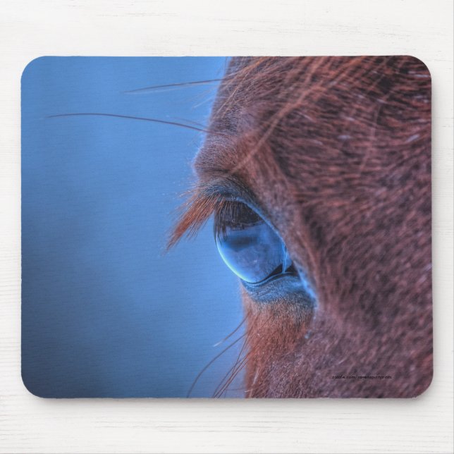 Auge des Kastanienroses PferdeEquine Foto Mousepad (Vorne)