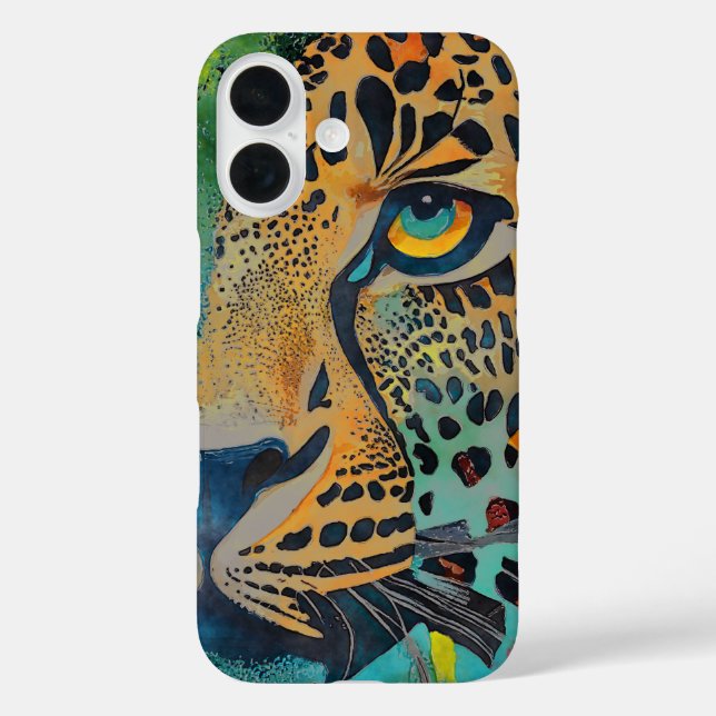 Auge des Leoparden iPhone 16 Hülle (Rückseite)