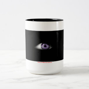 Auge des lila niedlichen coolen Augapfel-Entwurfs Zweifarbige Tasse