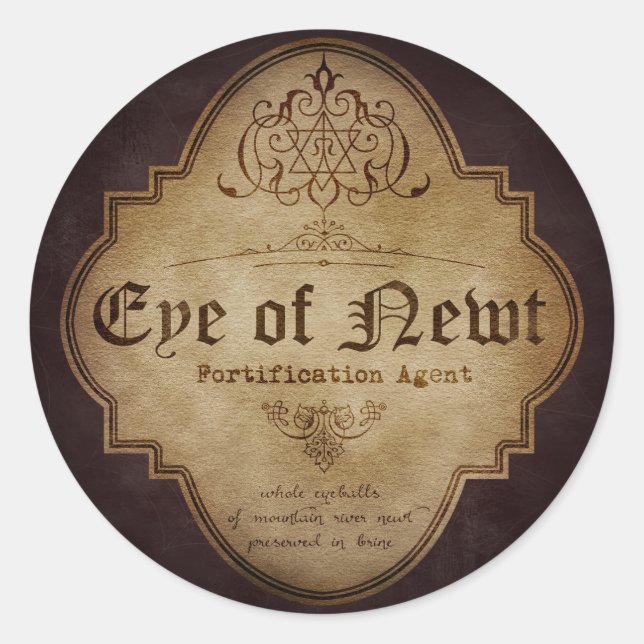 Auge des newt Apothekars Runder Aufkleber (Vorderseite)