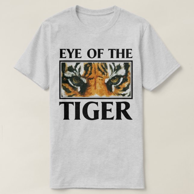 Auge des Tiger-motivierend Tierslogan-T-Shirts T-Shirt (Design vorne)