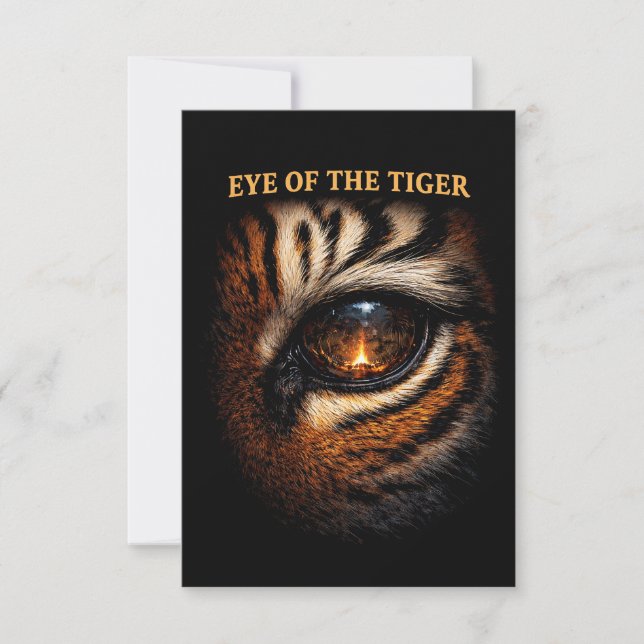 Auge des Tigers Dankeskarte (Vorderseite)