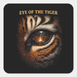 Auge des Tigers Quadratischer Aufkleber