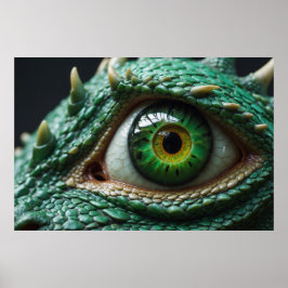 Auge eines Drachen Fantasiekunst Poster