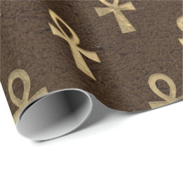Auge Gold Ägyptische Hieroglyphische Bronze Lux Geschenkpapier
