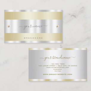 Auge Gold und Silber mit Imitaten Rhinestone Visitenkarte