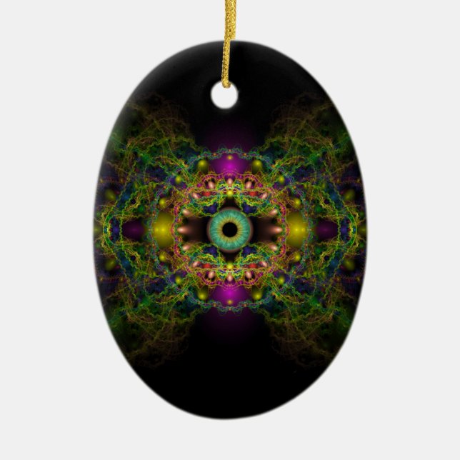 Auge Gottes - Vesica Piscis Keramikornament (Vorne)