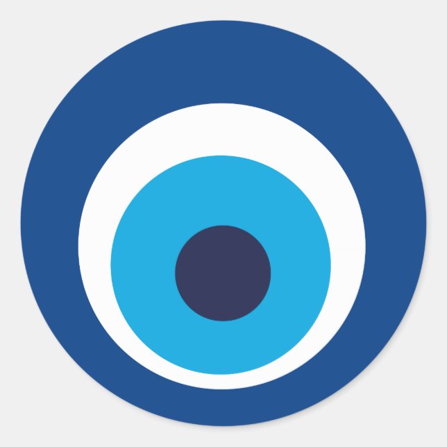 auge Grieche Runder Aufkleber (Vorderseite)