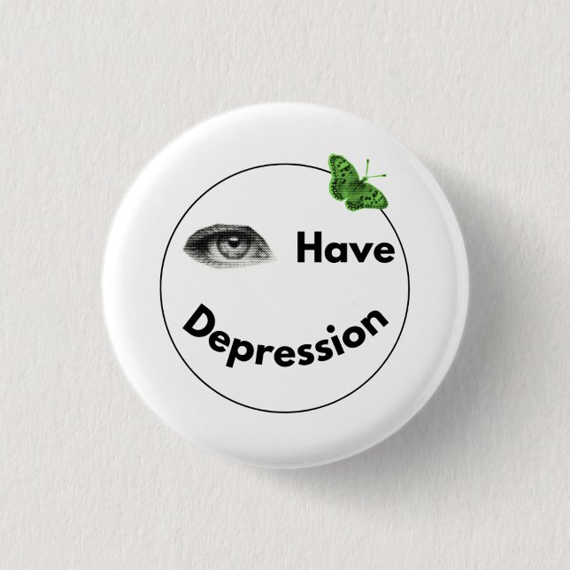"Auge" hat Depression_Schmetterling Button (Vorderseite)