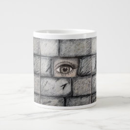 "Auge hinter der Mauer" Jumbo-Tasse