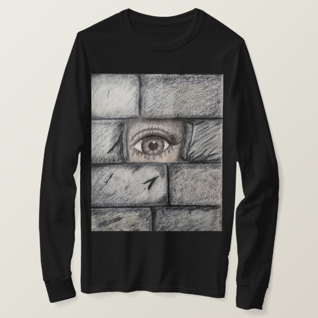"Auge hinter der Wand" T-Shirt (Design vorne)