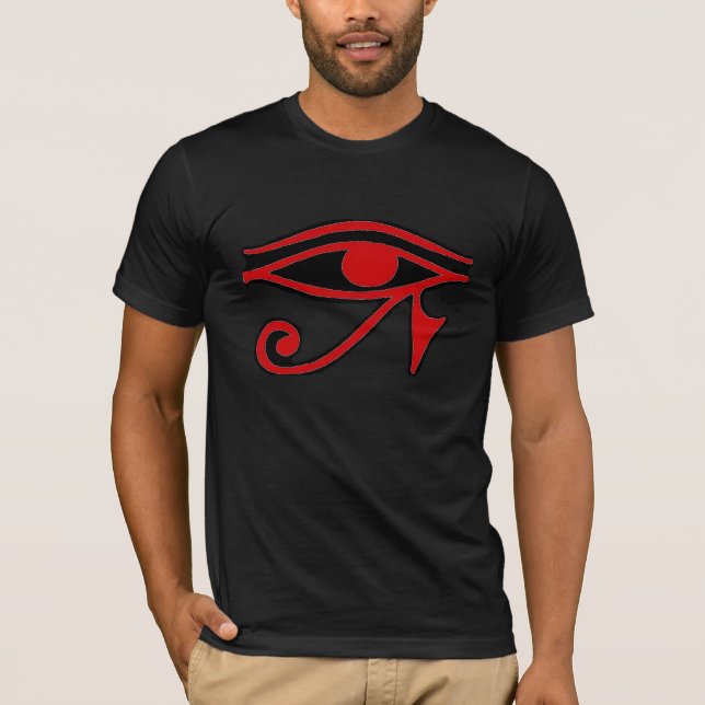 Auge Horus roten schwarzen Shirts (Vorderseite)