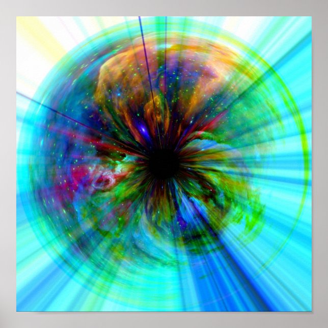 Auge in Orion Einzigartige Kunst im digitalen Welt Poster (Vorne)