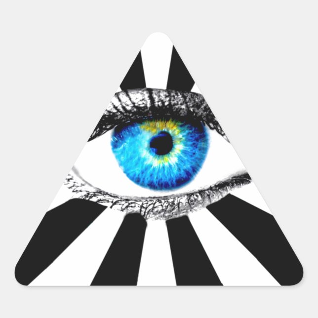 Auge...jpg Dreieckiger Aufkleber (Vorderseite)