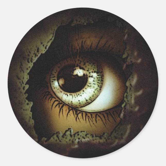 Auge kann sehen runder aufkleber (Vorderseite)