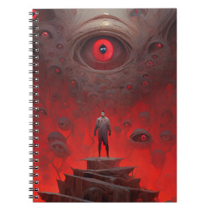 Auge Kreaturen Surrealer Horror Kunst Notizblock