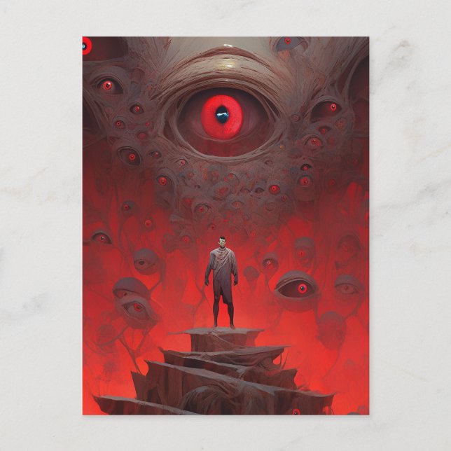 Auge Kreaturen Surrealer Horror Kunst Postkarte (Vorderseite)