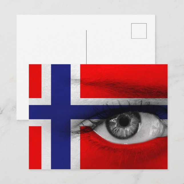 Auge Norwegens Postkarte (Vorne/Hinten)