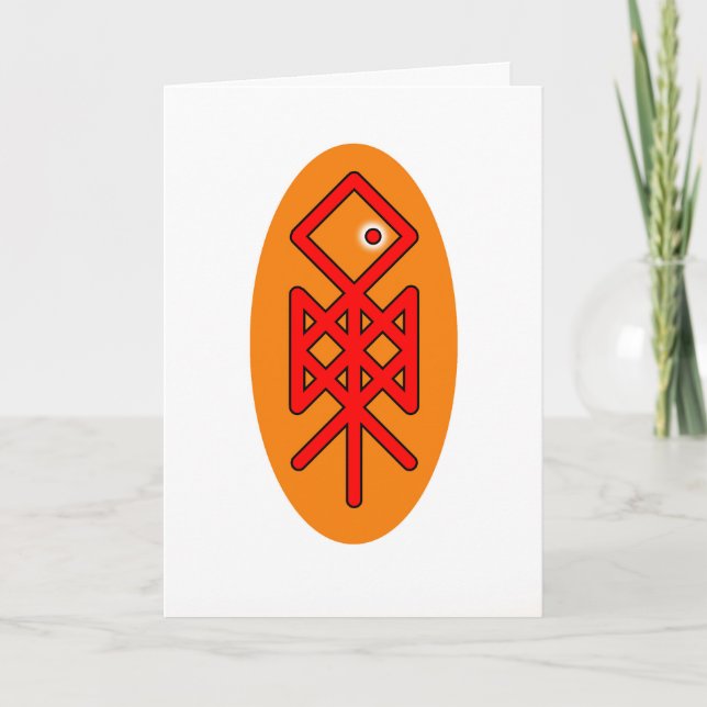 Auge Odin Viking Bindrune Grußkarte Dankeskarte (Vorderseite)