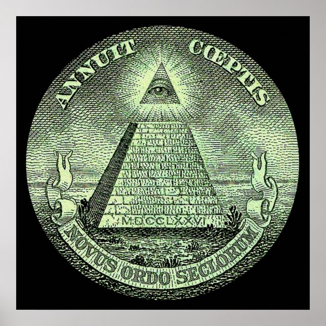 Auge of Providence America USA Mystic Dollar Bill  Poster (Vorne)