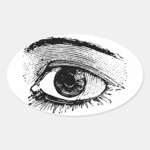 Auge Ovaler Aufkleber