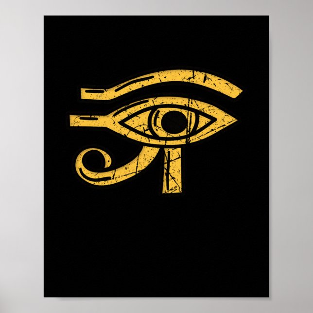 Auge Re ägyptische Hieroglyphen Ägypten Pyramide Poster (Vorne)