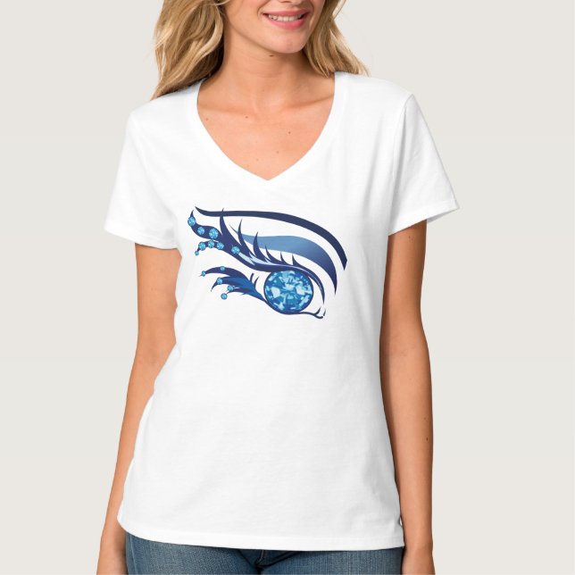 AUGE SEHEN SIE "SEPTEMBER-SAPHIR-BLAU" T-Shirt (Vorderseite)