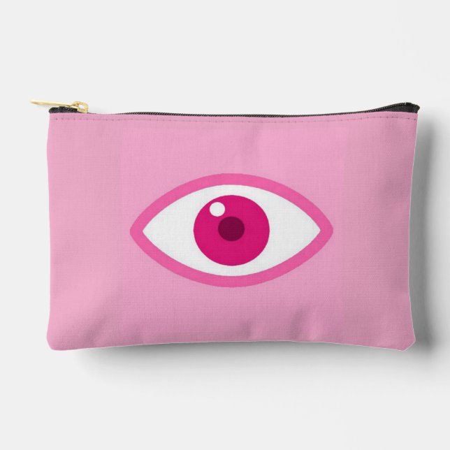 Auge sieht Sie rosa Poule Zubehörtasche (Vorderseite)