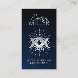 Auge - Triple Moon in Silver und Pearl Visitenkarte