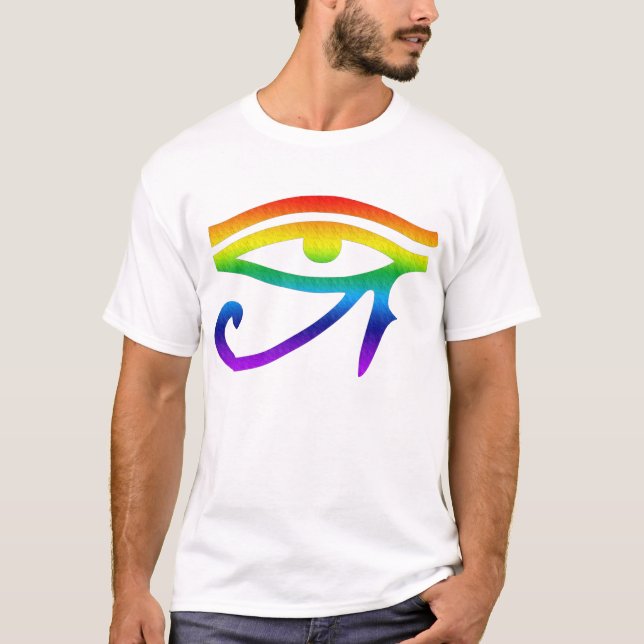 Auge von Horus Gay Pride T-Shirt (Vorderseite)