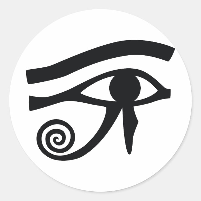 Auge von Horus hieroglyphisch Runder Aufkleber (Vorderseite)