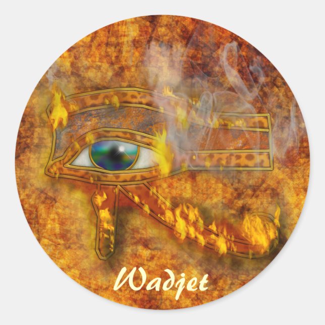 Auge von Horus Wadjet ägyptische Kunstkleber Runder Aufkleber (Vorderseite)