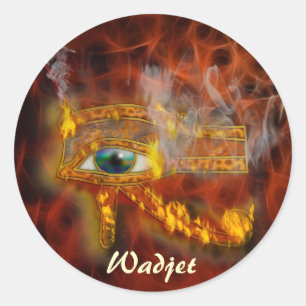 Auge von Horus Wadjet ägyptische Kunstkleber Runder Aufkleber