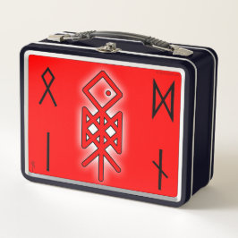 Auge von Odin Bindrune #RuneKids Metall Brotdose