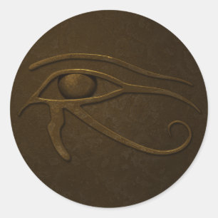 Auge von Ra Runder Aufkleber