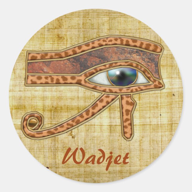 AUGE VON RA Wadjet ägyptische Kunstkleber Runder Aufkleber (Vorderseite)