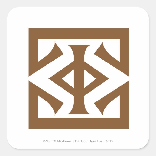 Auge von Sauron Quadratischer Aufkleber (Vorderseite)