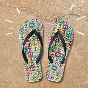 Augen all sehender Anblick gut aussehend verrückt  Flip Flops